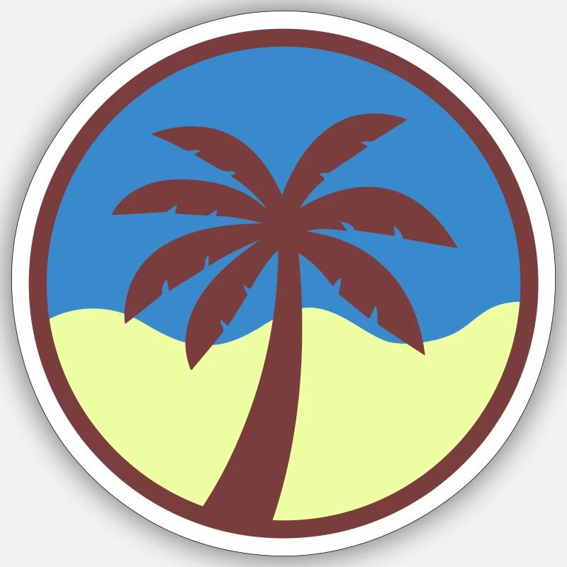 palm tree - Sticker size S (10 x 10 cm) - white matte
