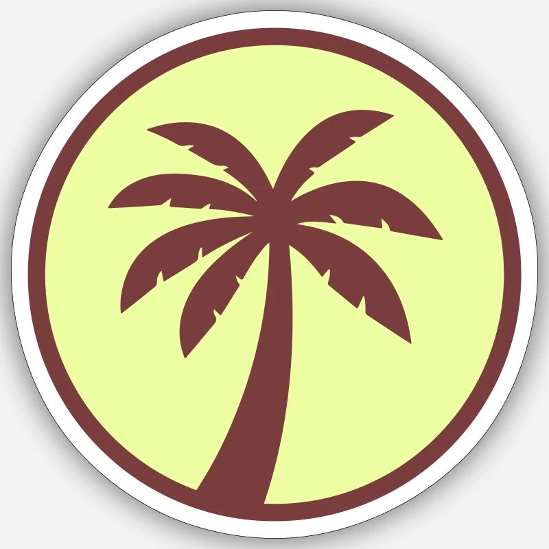 palm tree - Sticker size S (10 x 10 cm) - white matte