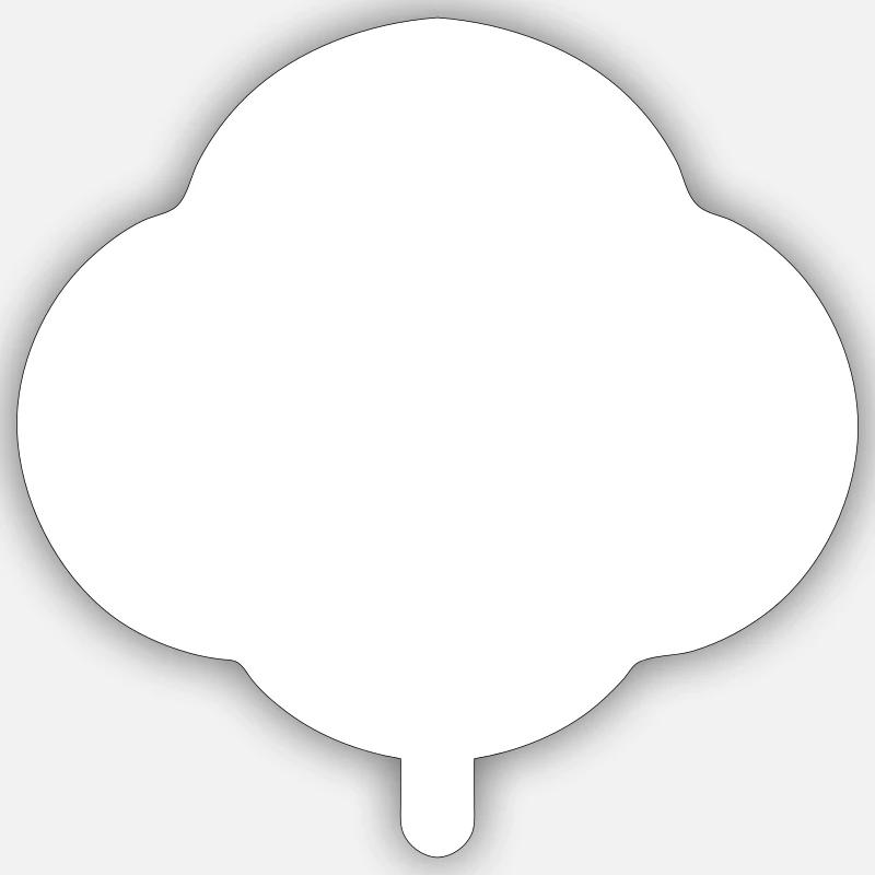 Coton - Sticker taille S (10 x 10 cm) - blanc mat