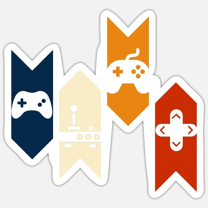 Vintage Retro Console Console Gift Idea Sticker size S (10 x 10 cm)