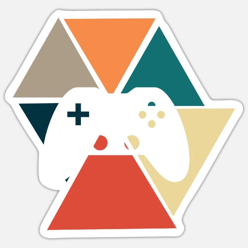 Vintage Retro Console Console Gift Idea Sticker size S (10 x 10 cm)