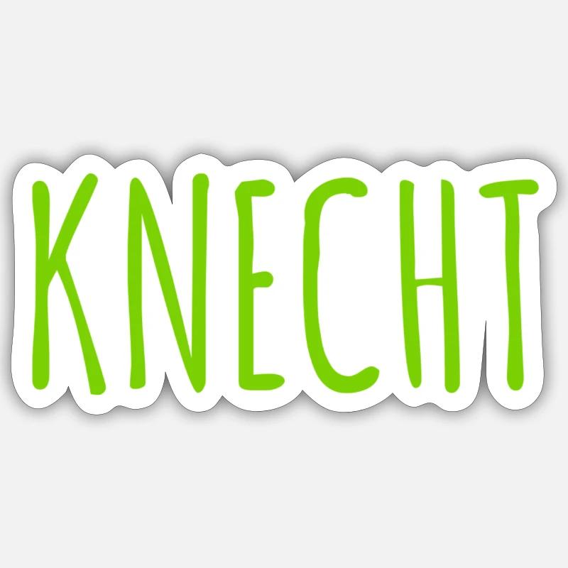 ich bin ein Knecht - Sticker Größe S (10 x 10 cm) - Mattweiß