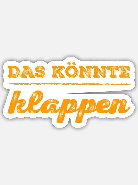 die Chancen stehen gut - Sticker Größe S (10 x 10 cm) - Mattweiß