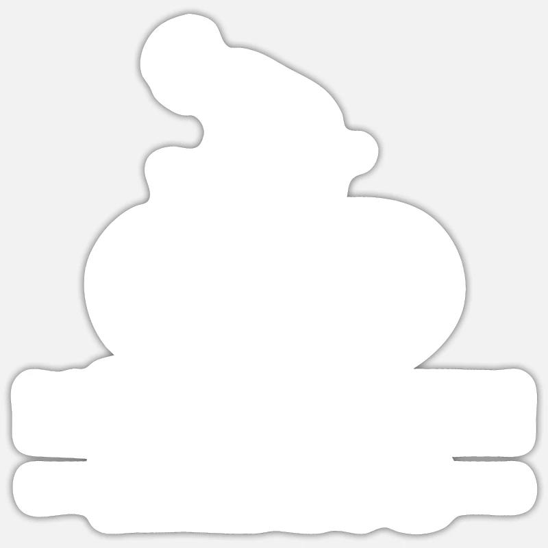 Fahrrad - Sticker Größe S (10 x 10 cm) - Mattweiß