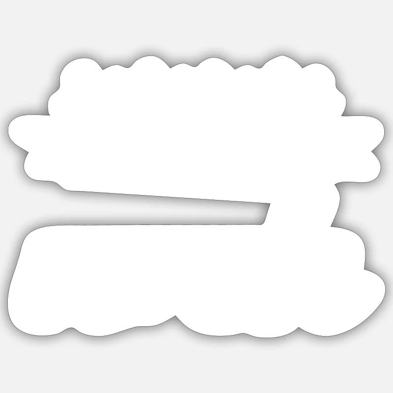 das ist schmerzhaft - Sticker Größe S (10 x 10 cm) - Mattweiß