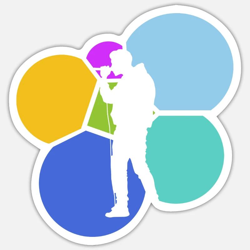 Beatboxer Beatbox Djing - Sticker taille S (10 x 10 cm) - blanc mat