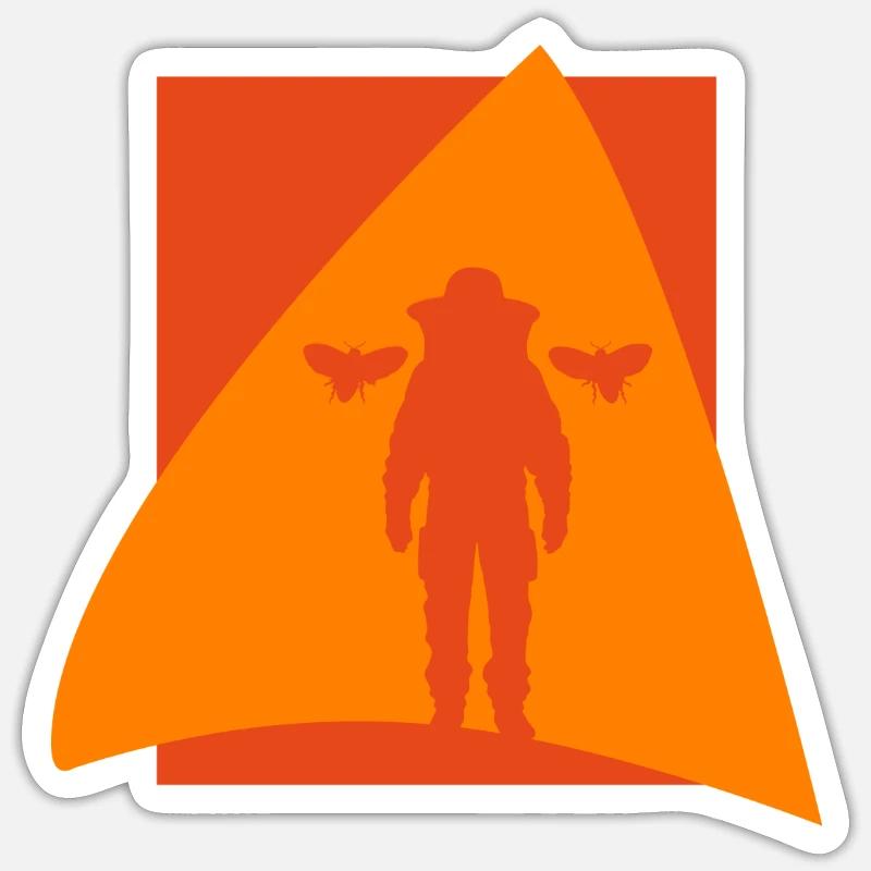 Beekeeping Honeycomb Nectar - Sticker size S (10 x 10 cm) - white matte