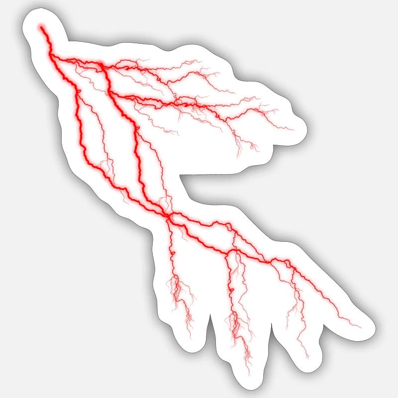 Éclair - Sticker taille S (10 x 10 cm) - blanc mat
