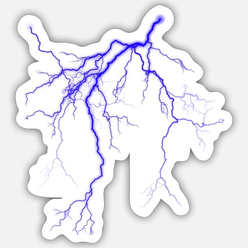 blaue blitze Sticker Größe S (10 x 10 cm)