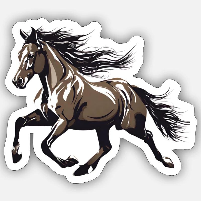 Pferd Sticker Größe S (10 x 10 cm)