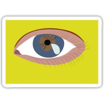 Eye - Sticker size S (10 x 10 cm) - white matte - Front