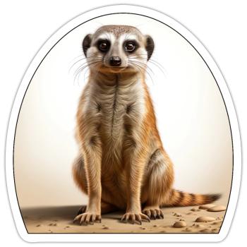 Monkeys are cute and social mammals - Sticker size S (10 x 10 cm) - white matte - Front