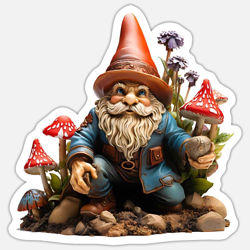 Garden gnomes aren't just decorative Sticker size S (10 x 10 cm)