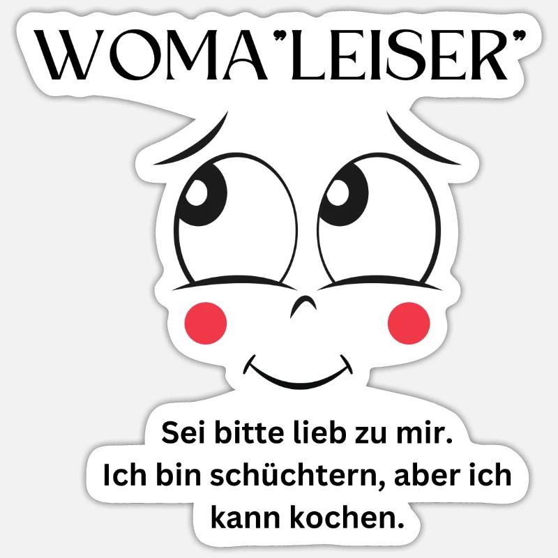 Woma"leiser" Sticker Größe S (10 x 10 cm)