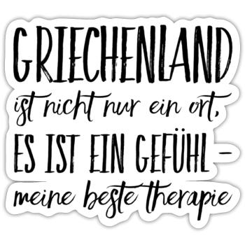 Lustiger Griechischer Spruch Griechenland Geschenk - Sticker Größe S (10 x 10 cm) - Mattweiß - Vorne