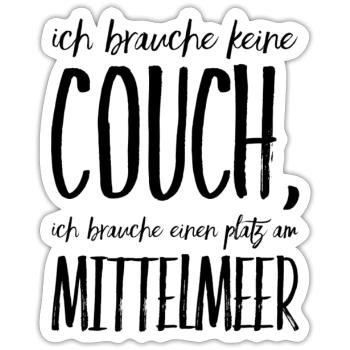Lustiger Griechischer Spruch Griechenland Geschenk - Sticker Größe S (10 x 10 cm) - Mattweiß - Vorne