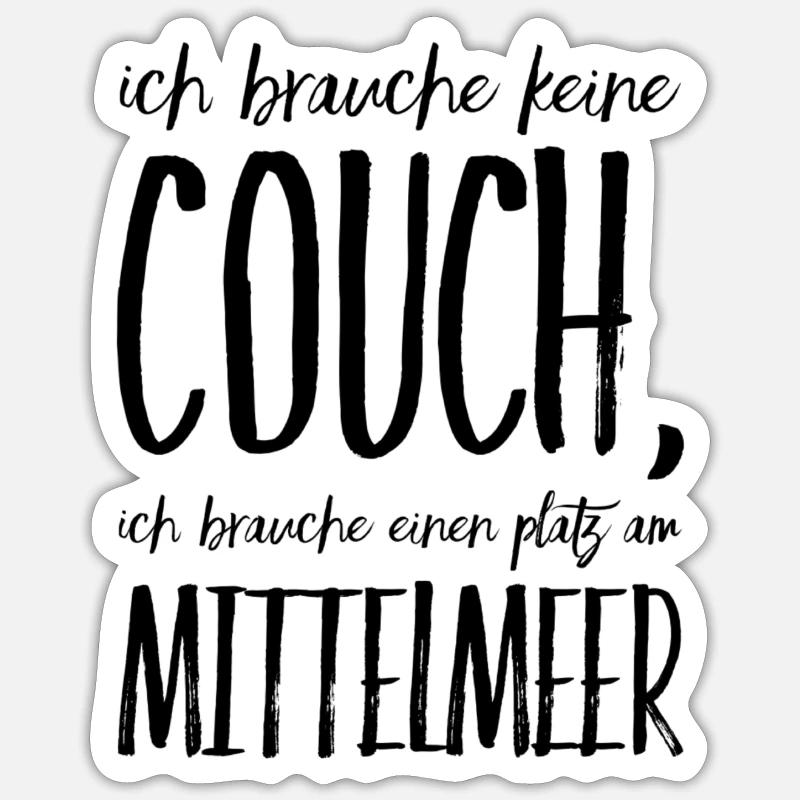 Lustiger Griechischer Spruch Griechenland Geschenk - Sticker Größe S (10 x 10 cm) - Mattweiß