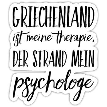 Lustiger Griechischer Spruch Griechenland Geschenk - Sticker Größe S (10 x 10 cm) - Mattweiß - Vorne
