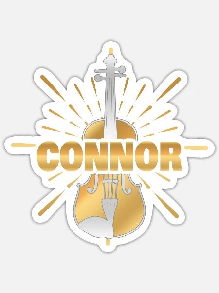 Connor als Violinist - Sticker Größe S (10 x 10 cm) - Mattweiß