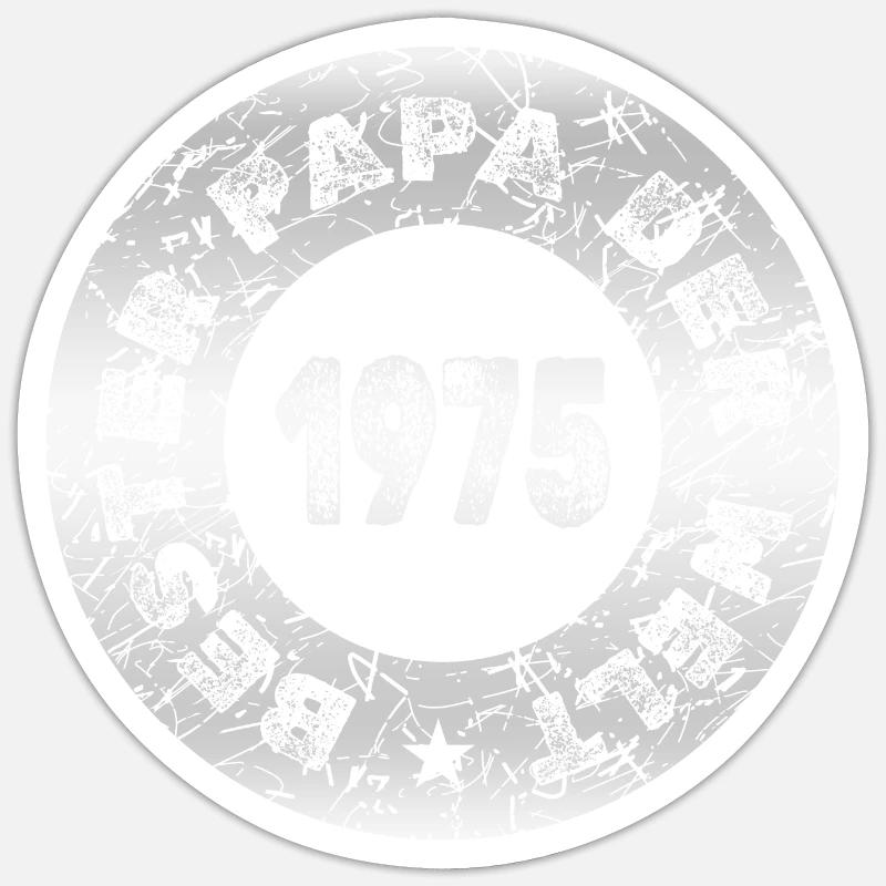 1975 - Sticker Größe S (10 x 10 cm) - Mattweiß