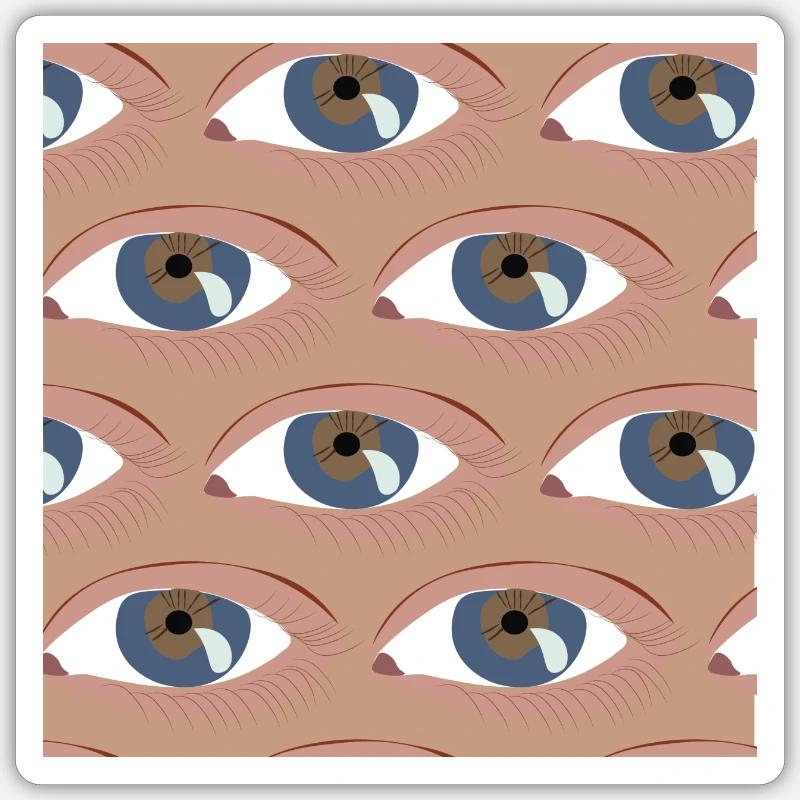 Die Augen aufgereiht Sticker Größe S (10 x 10 cm)