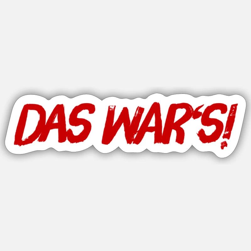 endlich vorbei Sticker Größe S (10 x 10 cm)