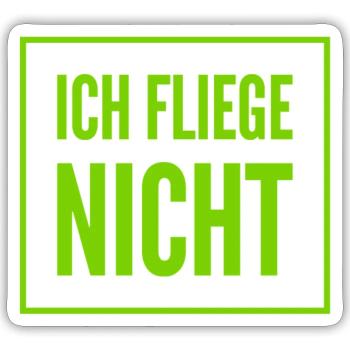 ich habe Flugangst - Sticker Größe S (10 x 10 cm) - Mattweiß - Vorne
