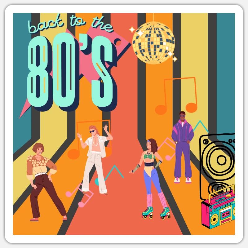 Retro Roller Groove Sticker size S (10 x 10 cm)