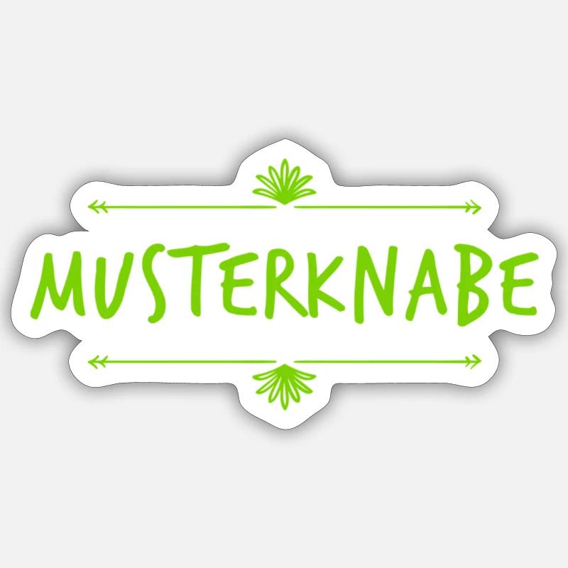 ich bin ein Musterknabe Sticker Größe S (10 x 10 cm)