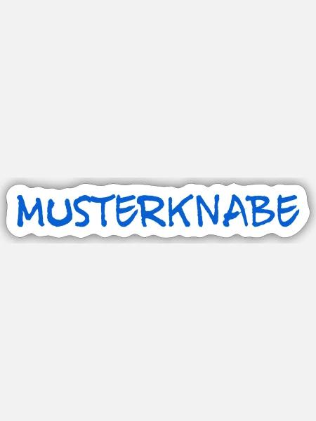 Musterknabe - Sticker Größe S (10 x 10 cm) - Mattweiß