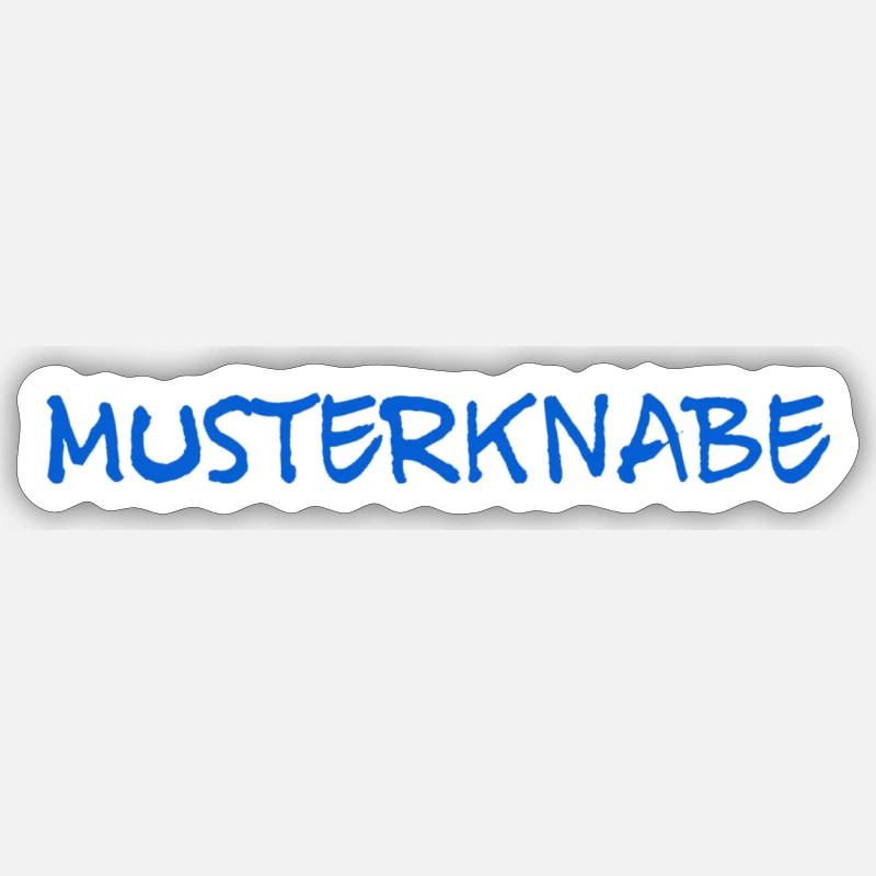 Musterknabe - Sticker Größe S (10 x 10 cm) - Mattweiß