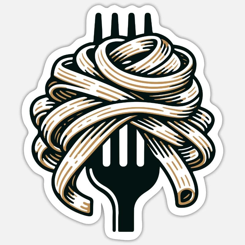 Pasta enjoyment - Sticker size S (10 x 10 cm) - white matte