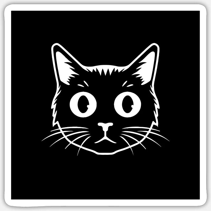 Katzenkopf Sticker Größe S (10 x 10 cm)