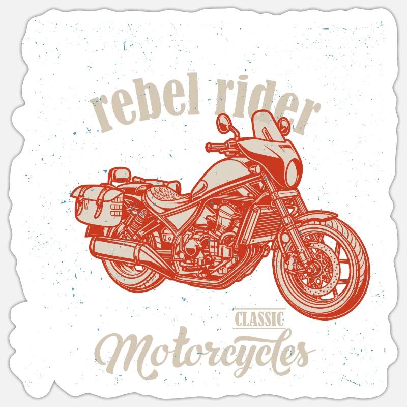 Chopper // Custom // Moto - Sticker formato S (10 x 10 cm) - bianco opaco