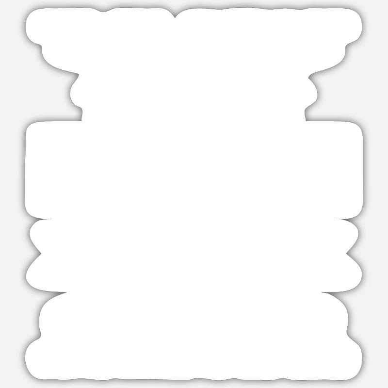 Polizei Stop Uniform Sirene - Sticker Größe S (10 x 10 cm) - Mattweiß