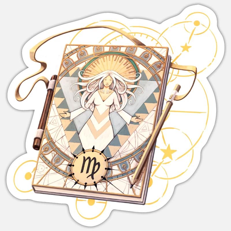 Grimoire du zodiaque - Type Vierge Sticker taille S (10 x 10 cm)