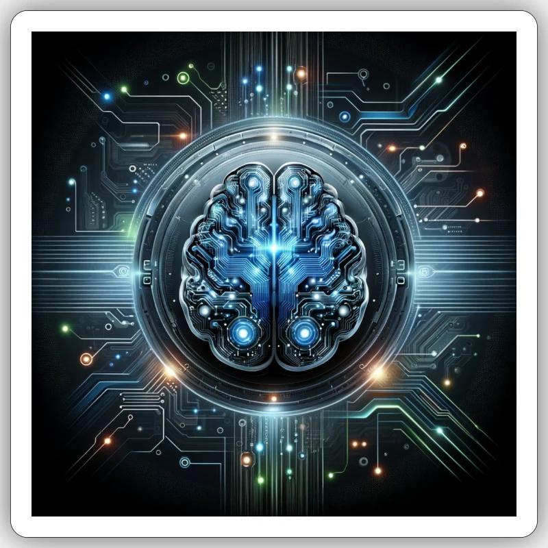 Intelligenz der Zukunft - Sticker Größe S (10 x 10 cm) - Mattweiß
