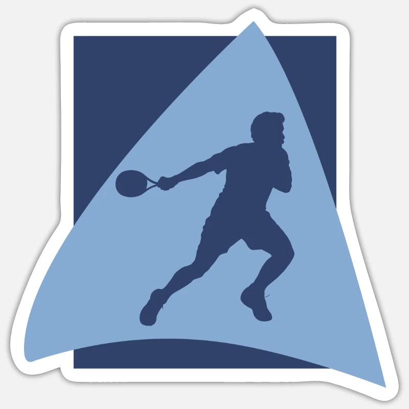 Schläger Squash Squash Squashspieler - Sticker Größe S (10 x 10 cm) - Mattweiß