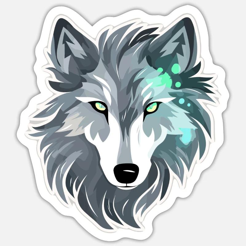Wolf - Illustration - Sticker size S (10 x 10 cm) - white matte