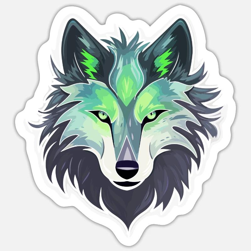 Wolf - Illustration - Sticker size S (10 x 10 cm) - white matte