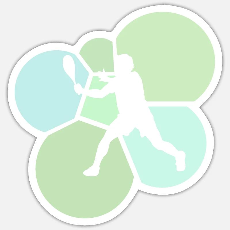 Squashschläger Schläger Squashschläger - Sticker Größe S (10 x 10 cm) - Mattweiß