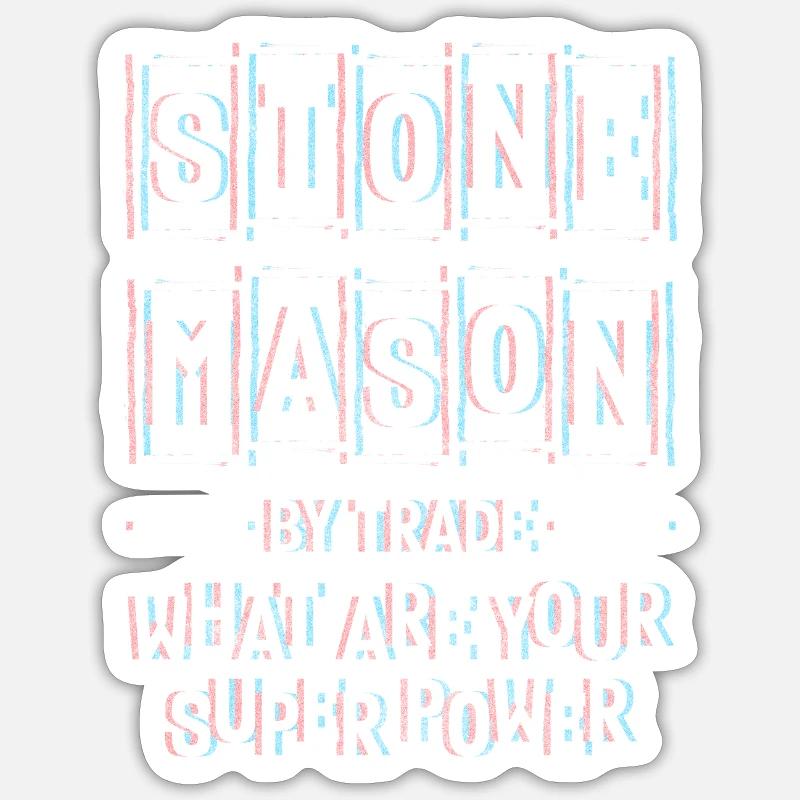 Bildhauer Arbeit Handwerk - Sticker Größe S (10 x 10 cm) - Mattweiß