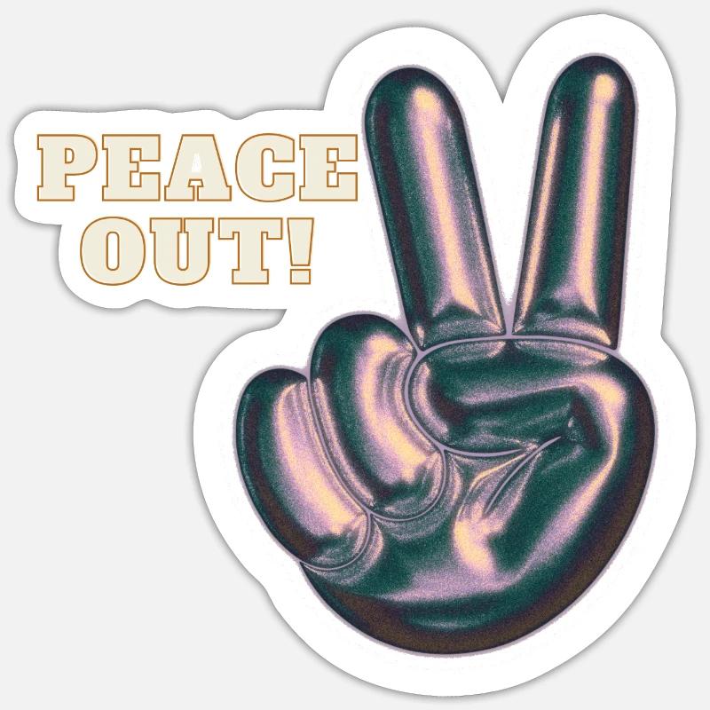 Paix à vous ! - Sticker taille S (10 x 10 cm) - blanc mat
