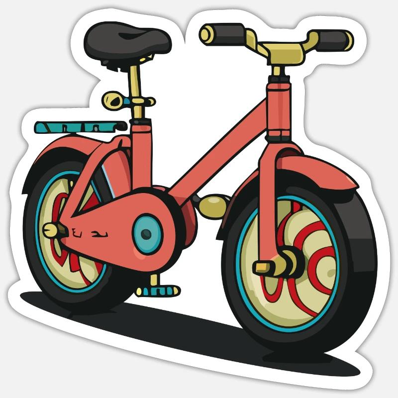 Kinderfahrrad - Sticker Größe S (10 x 10 cm) - Mattweiß