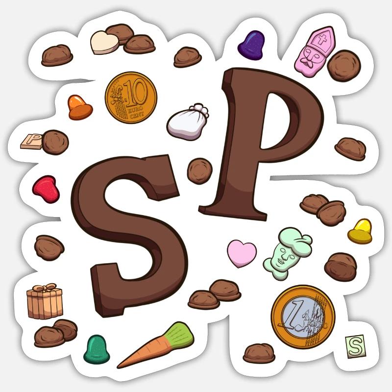 Saint Nicholas Candy - Sticker size S (10 x 10 cm) - white matte