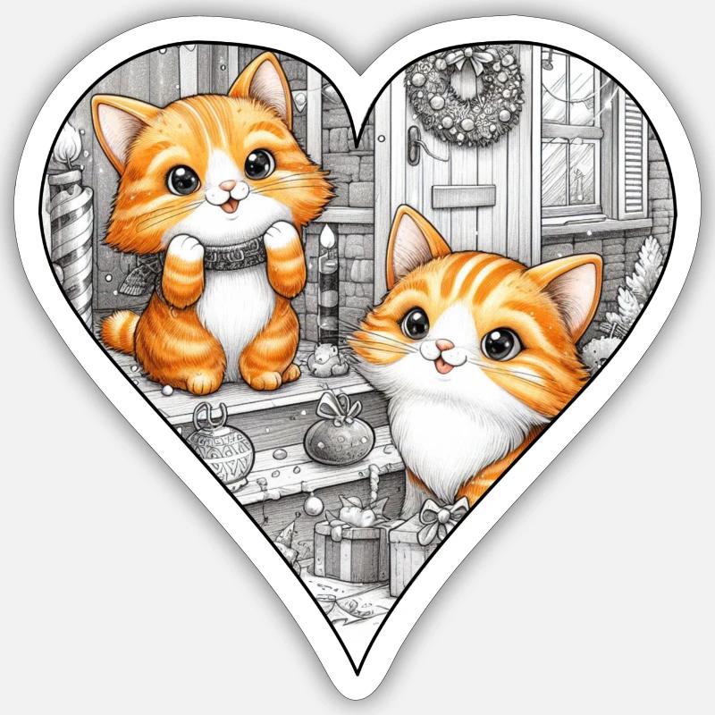 Noel 2023 3 - Sticker taille S (10 x 10 cm) - blanc mat