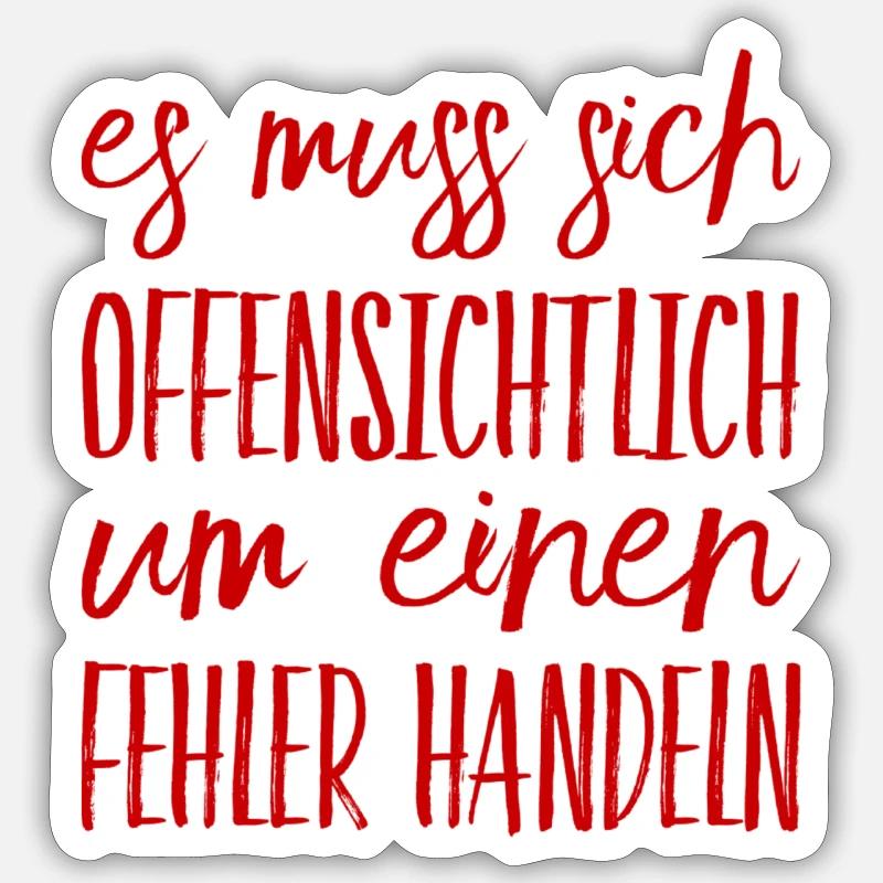offenbar ein Fehler Sticker Größe S (10 x 10 cm)