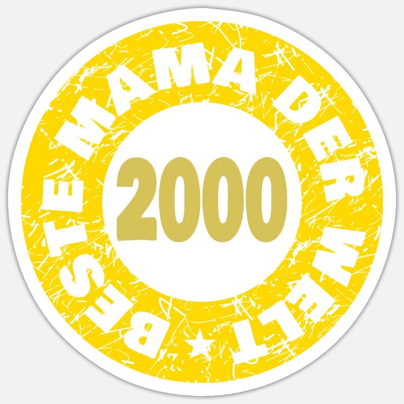 2000 2000 Sticker Größe S (10 x 10 cm)