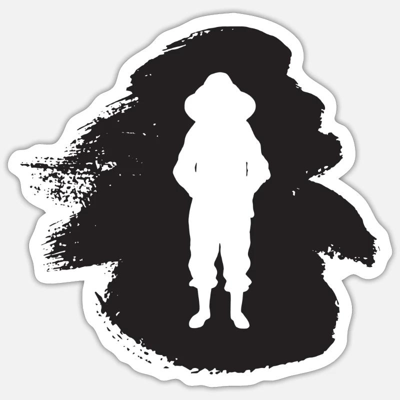 Beekeeping Beekeeping Biene - Sticker Größe S (10 x 10 cm) - Mattweiß