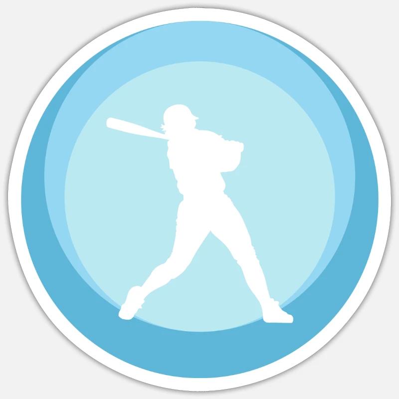 Softball Spieler Pitcher Pitcher - Sticker Größe S (10 x 10 cm) - Mattweiß